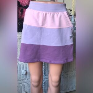 Puma 100% Cotton color bloc tennis skirt in purple and pink colors Size Small